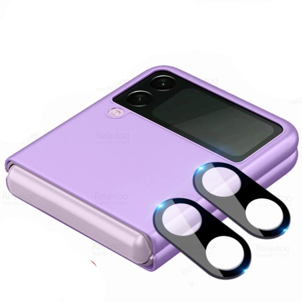 2-PACK 4-in-1 Galaxy Z Flip 3 Skärmskydd 2.5D Kameralinsskydd Transparent