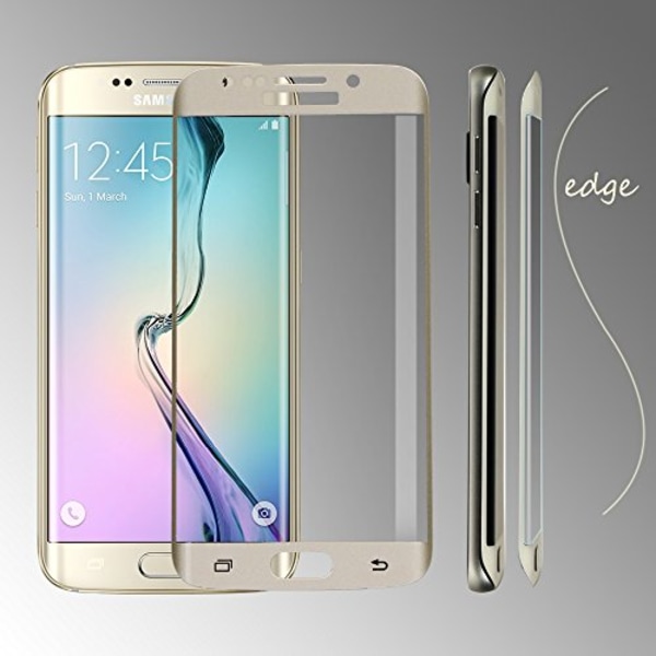 Samsung S6 Edge - ProGuard EXXO-Skärmskydd 3D (HD-Clear) Curved Vit