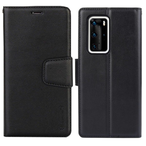 Huawei P40 Pro – ainutlaatuinen Smooth Wallet Case (HANMAN) Svart Svart