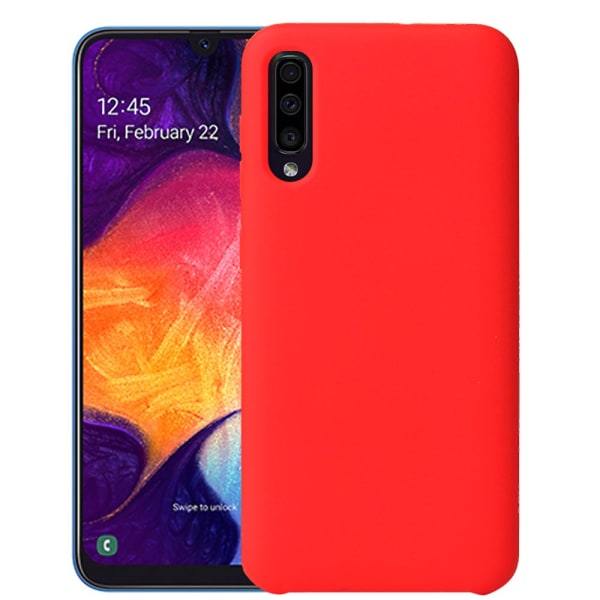 Samsung Galaxy A50 - Stilrent Mattbehandlat Silikonskal Röd