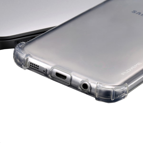 Praktiskt Robust silikonskal extra tjocka hörn - GALAXY S7 EDGE Silver/Grå