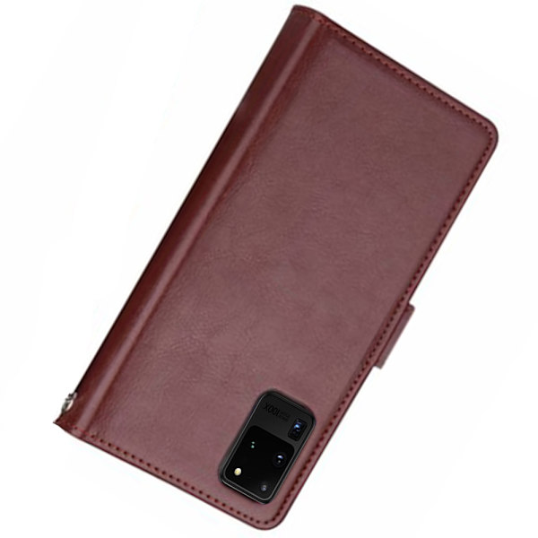 Samsung Galaxy S20 Ultra - Praktiskt Stilrent 9-Kort Plånboksfodral Brun