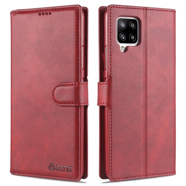 Samsung Galaxy A42 - Effektfullt Praktiskt Plånboksfodral Röd