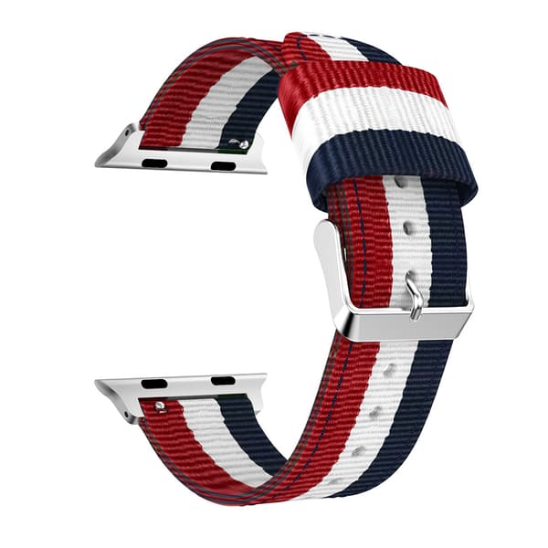 Nylon-Armband till Apple Watch 42mm Blå/Vit Blå/Vit