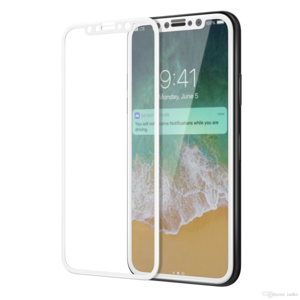 iPhone X - Skärmskydd av ProGuard (3D/HD-Clear) Fullfit Genomskinlig