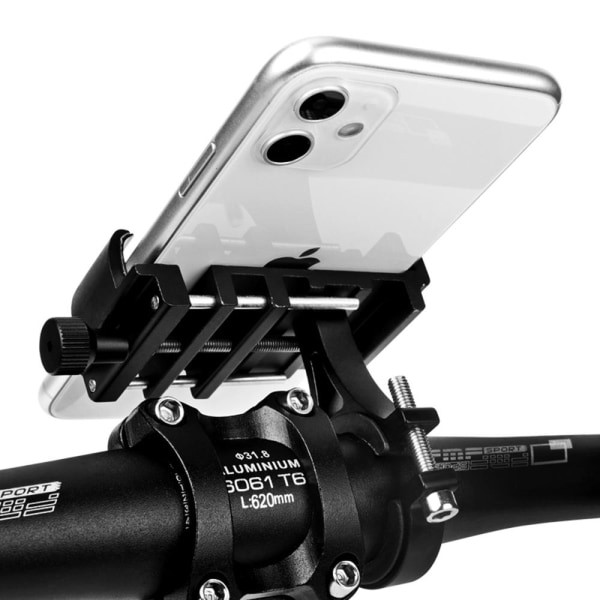 Praktisk sikker mobiltelefonholder for sykkel Svart