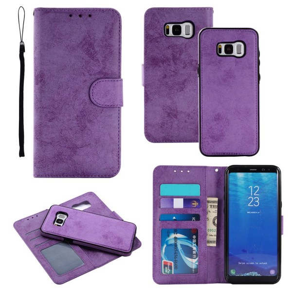 LEMAN Wallet etui med magnetfunktion - Samsung Galaxy S8 Lila