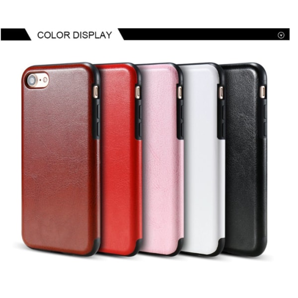 iPhone 7 Plus - Käytännöllinen ja kestävä nahkakotelo Crazy Horselta Röd
