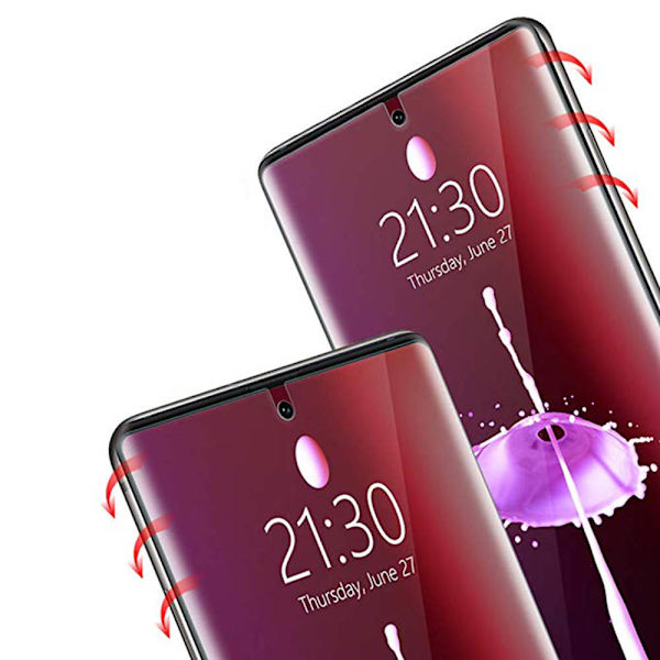 Note 10 3-PACK näytönsuoja 9H Nano-Soft Screen-Fit HD-Clear Transparent/Genomskinlig