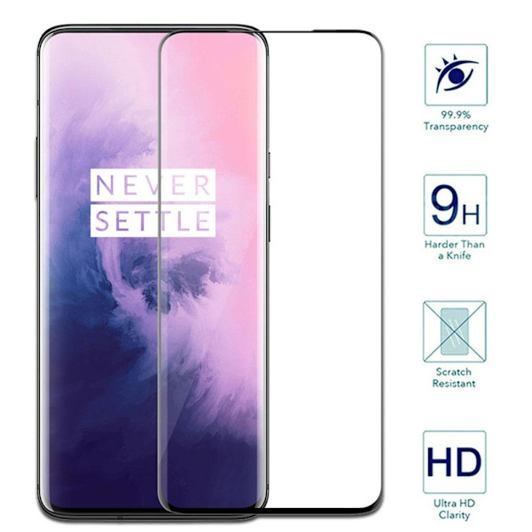 2-PACK OnePlus 7 Pro Skärmskydd 3D 0,3mm Svart