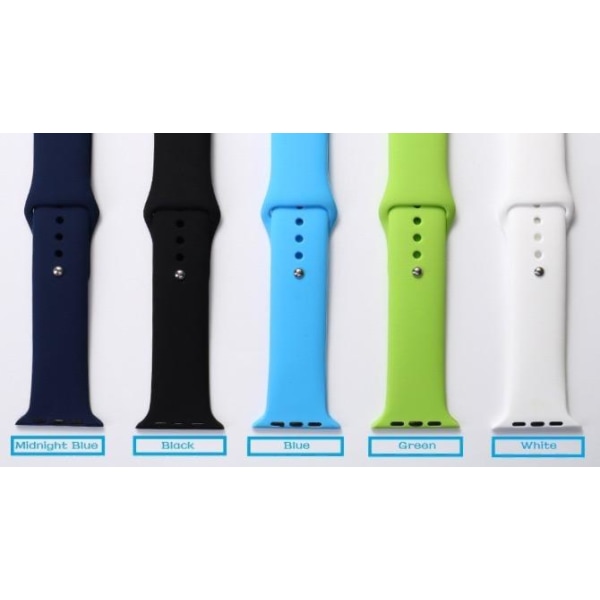 Apple Watch 42mm - Exklusiva Silikonarmband LEMAN Hög kvalité Marinblå L