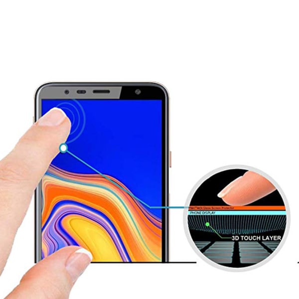 3-PACK Samsung Galaxy J4+ 2018 skærmbeskytter 2,5D HD 0,3 mm