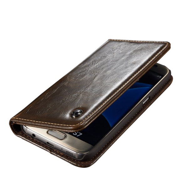 Samsung Galaxy S7 Edge - Stilig deksel med lommebok Vit