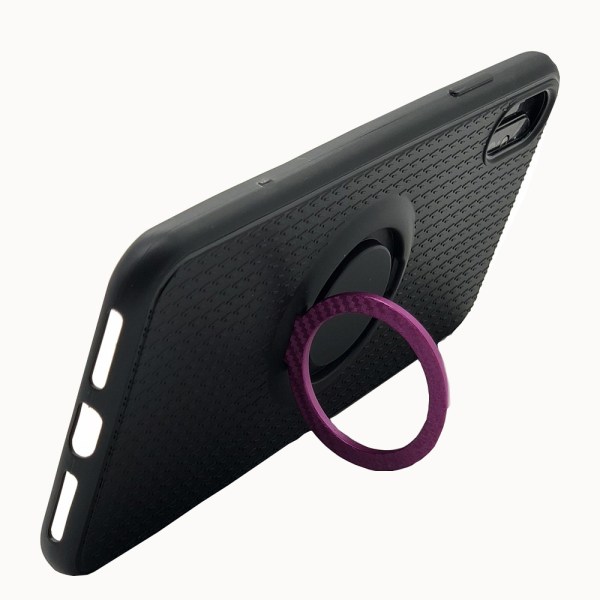 iPhone XS Max - Stilrent Skal med Ringhållare (FLOVEME) Rosaröd