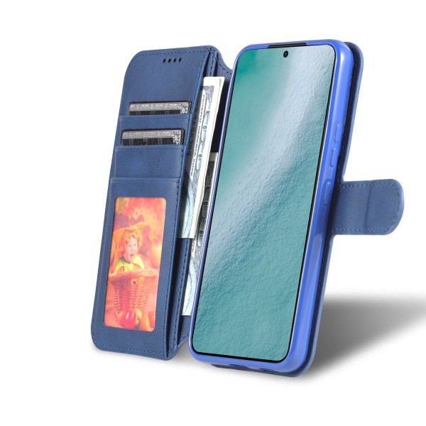 Samsung Galaxy S21 FE - Effektfullt Praktiskt Pl�nboksfodral Blå