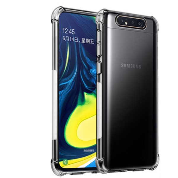 Iskuja vaimentava silikonikuori (FLOVEME) - Samsung Galaxy A80 Transparent/Genomskinlig