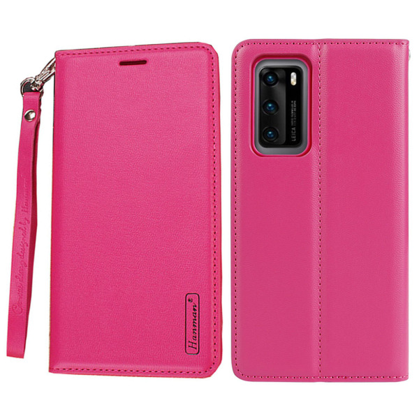 Huawei P40 - Stilsäkert Plånboksfodral (HANMAN) Roséguld