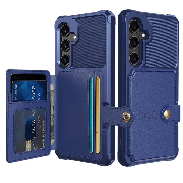 Samsung Galaxy A55 5G - Plånboksfodral i PU-Läder med magnetiskt Marinblå