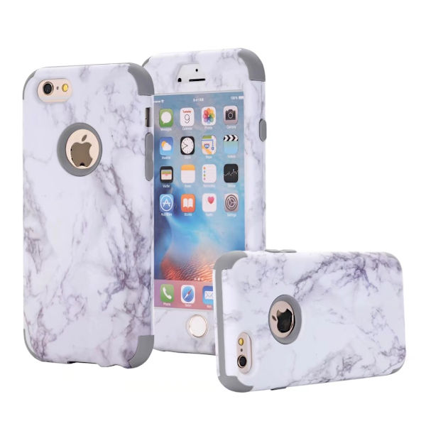 Elegant Skyddsskal för iPhone 6/6S Plus (MARBLE) Grå