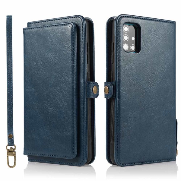 Praktisk lommebokdeksel - Samsung Galaxy A71 Mörkblå