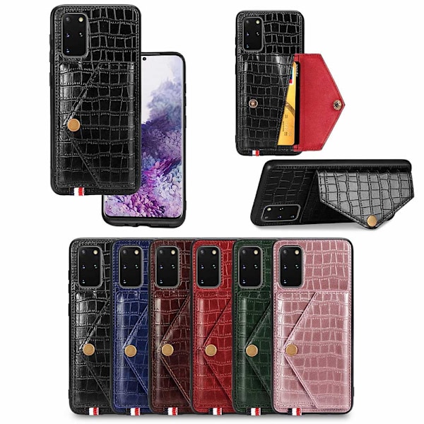Skal med Kortfack - Samsung Galaxy S20 Plus Blå
