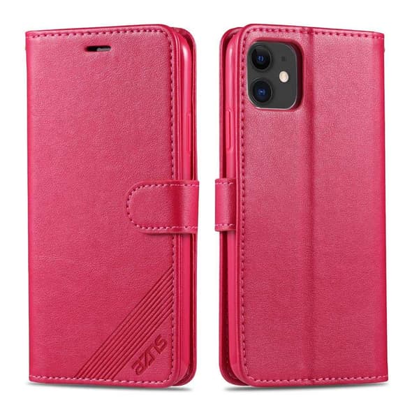 iPhone 12 Mini - Genomtänkt Plånboksfodral (Yazunshi) Röd