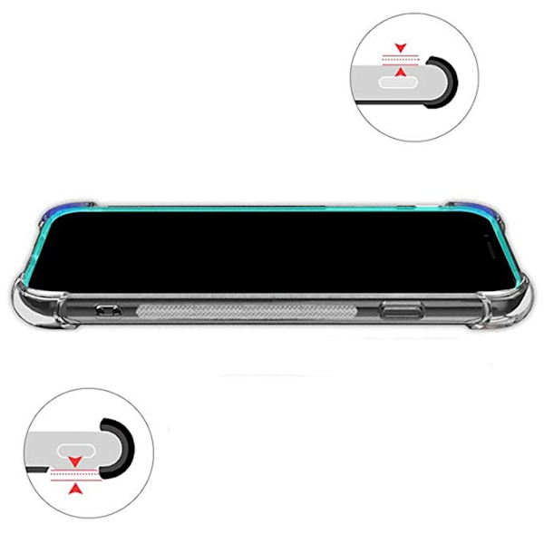 iPhone XS Max - Iskuja vaimentava silikonikuori korttilokerolla Transparent