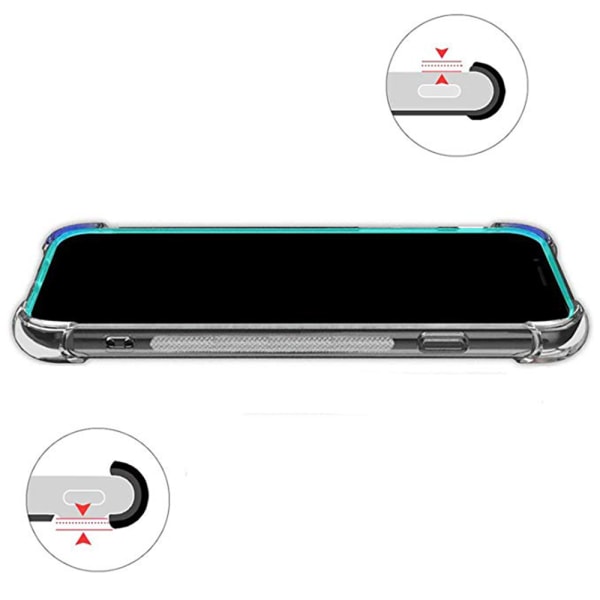 iPhone XS Max - Støtdempende silikondeksel med kortrom Transparent/Genomskinlig