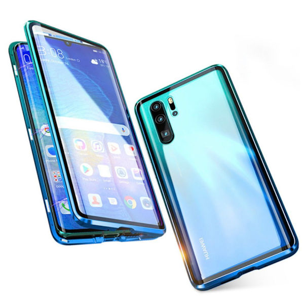 Huawei P30 Pro - Stilsäkert Skyddande Magnetiskt Skal Silver