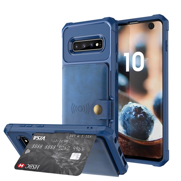 Samsung Galaxy S10E - Professionelt stilfuldt cover med kortrum Grön