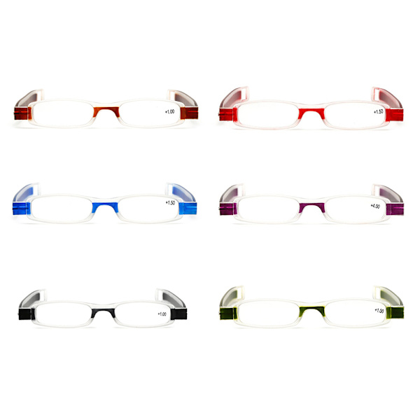 Bekväma Tunna Läsglasögon med Styrka (+1.0 - +4.0) UNISEX Blå +3.5