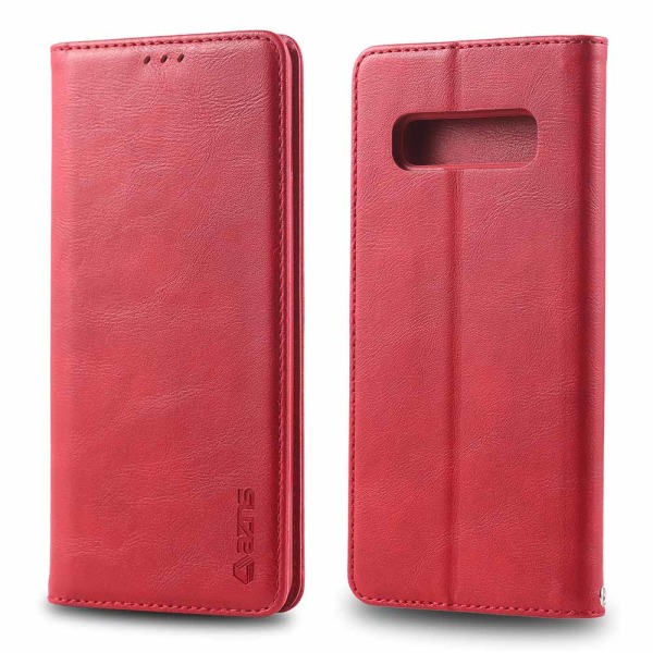 Samsung Galaxy S10 Plus - Älykäs kestävä lompakkokotelo Röd