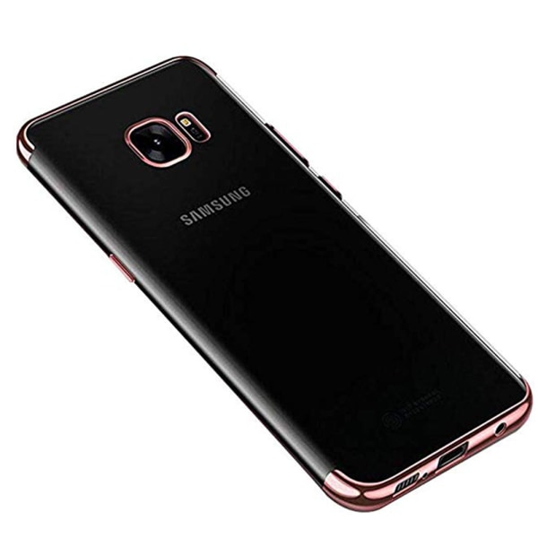 Samsung Galaxy S7 Edge - Iskuja vaimentava silikonikuori Silver