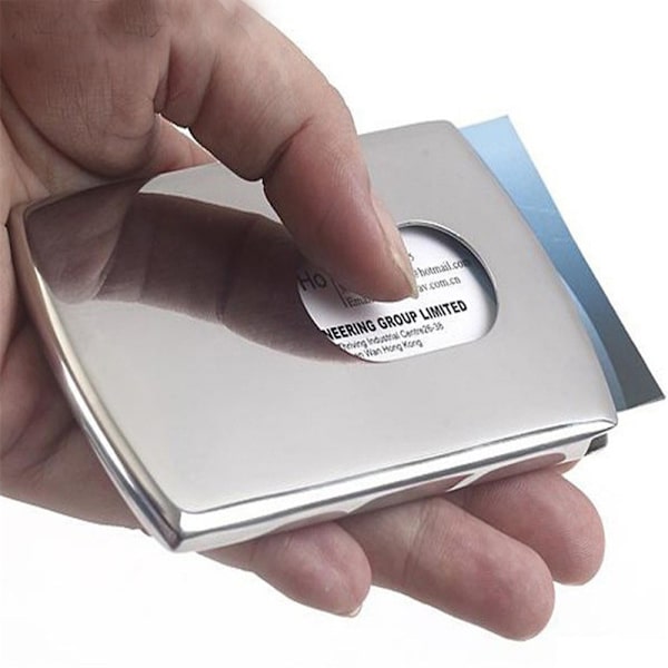Korthållare (Rostfritt Stål) Leman Silver Silver