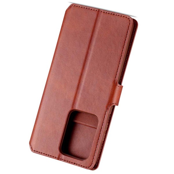 Käytännöllinen lompakkokotelo YAZUNSHI - Samsung Galaxy A71 Brun