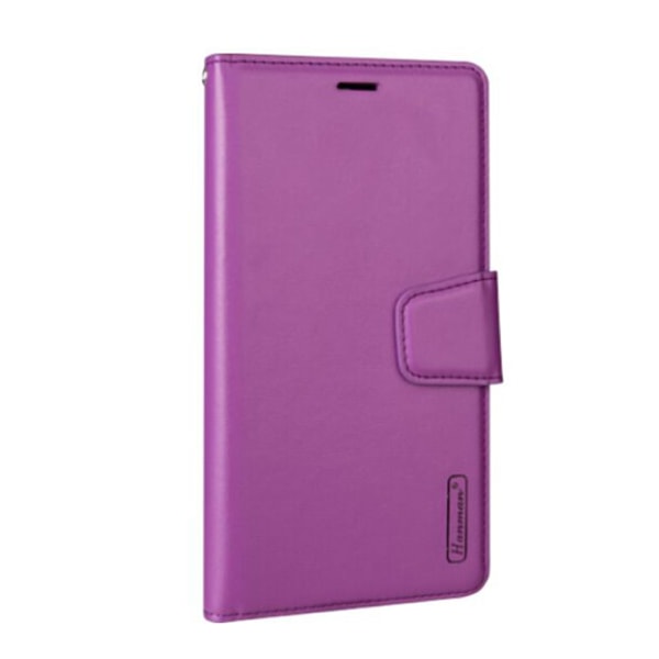 iPhone 15 plus - Elegant HANMAN Wallet-deksel Purple