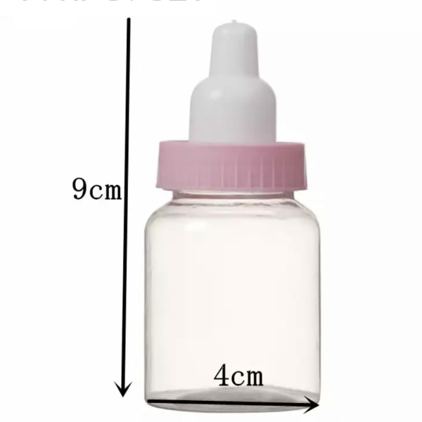 Søt mini-babyflaske dåpsgave babydusj Rosa