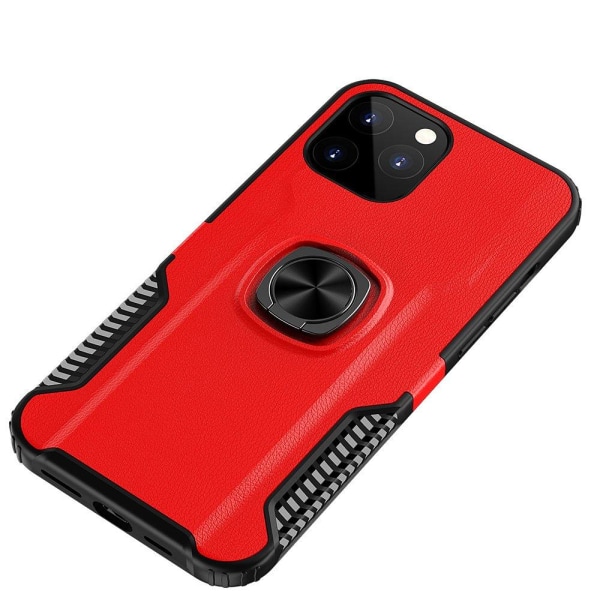 iPhone 12 Pro Max - Käytännöllinen kotelo sormustelineellä Röd
