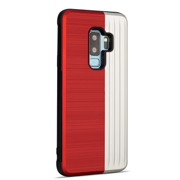 LEMAN-suojus korttitelineellä - Samsung Galaxy S9+ Röd