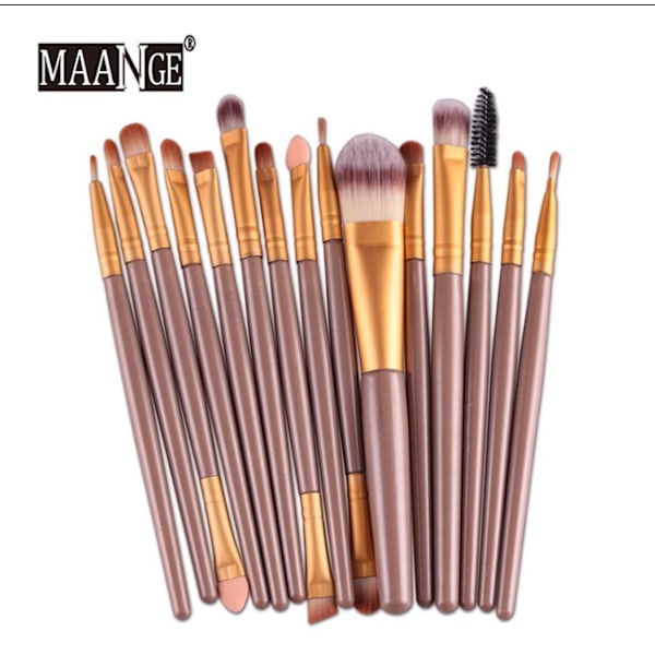 15i1 Professionelt Makeuppensetsæt fra MAANGE ROSA/GULD ROSA/GULD