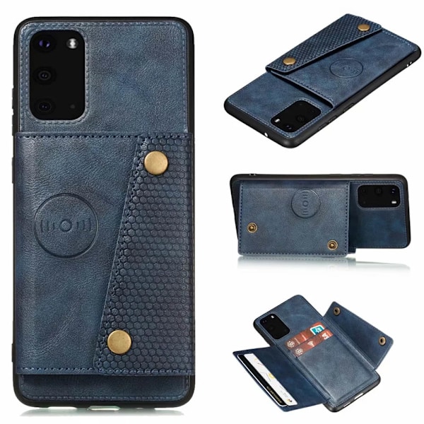 Samsung Galaxy S20 Plus - Praktisk cover med kortrum Svart