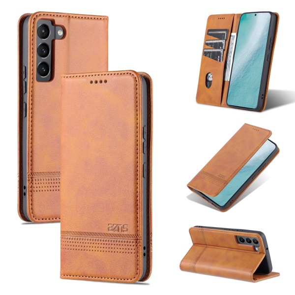 Samsung Galaxy S23 Plus - Effektiv Yazunshi Wallet Case Brun