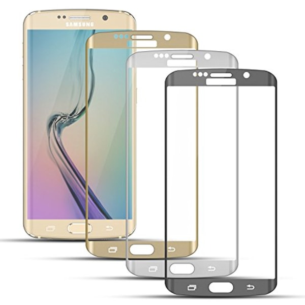 Samsung Galaxy S6 Edge - EXXO-Skärmskydd 3D (9H) Curved Vit