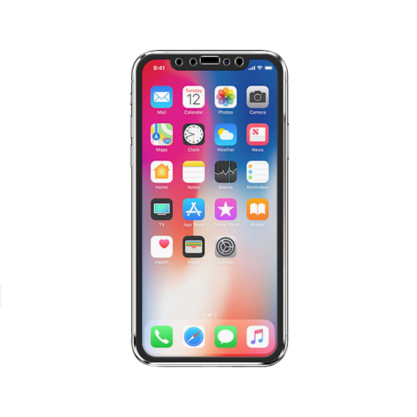 MyGuard Sk�rmskydd 2-PACK (Aluminium-ram) iPhone X Röd