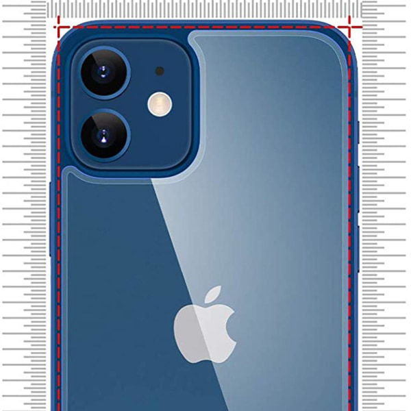 3-i-1 iPhone 12 Mini for- og bagside + kameralinsecover Transparent/Genomskinlig