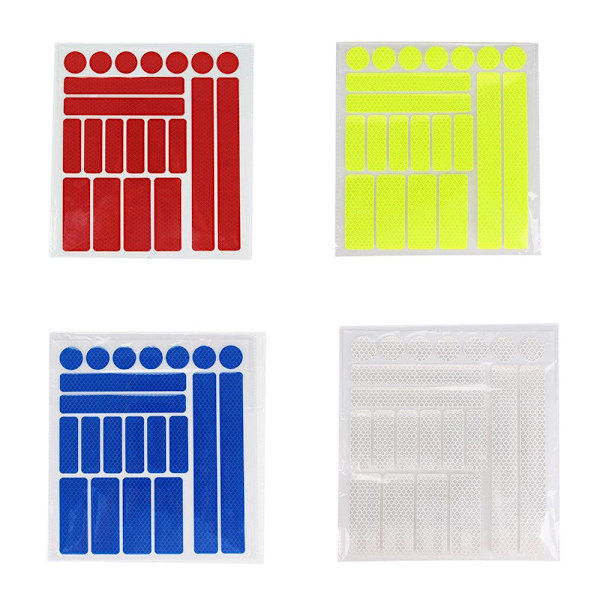 21-Pack Reflex-Remsor i Varierade Former Vit