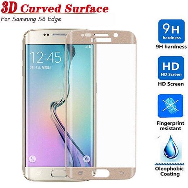 Samsung Galaxy S6 Edge - HuTech EXXO-Skärmskydd 3D (9H) Vit