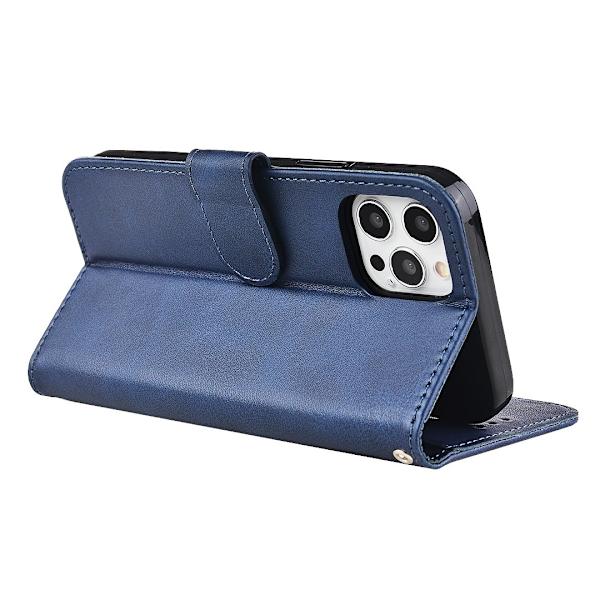 iPhone 15 Pro - Elegant Fodral i PU-läder med 4 kortplatser Mörkbrun