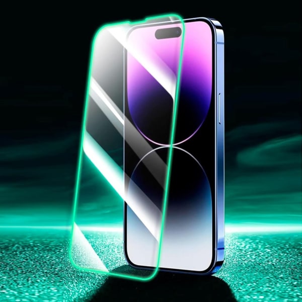 iPhone 14 pro max Skjermbeskytter Selvlysende Ram 9H 0,3mm Självlysande
