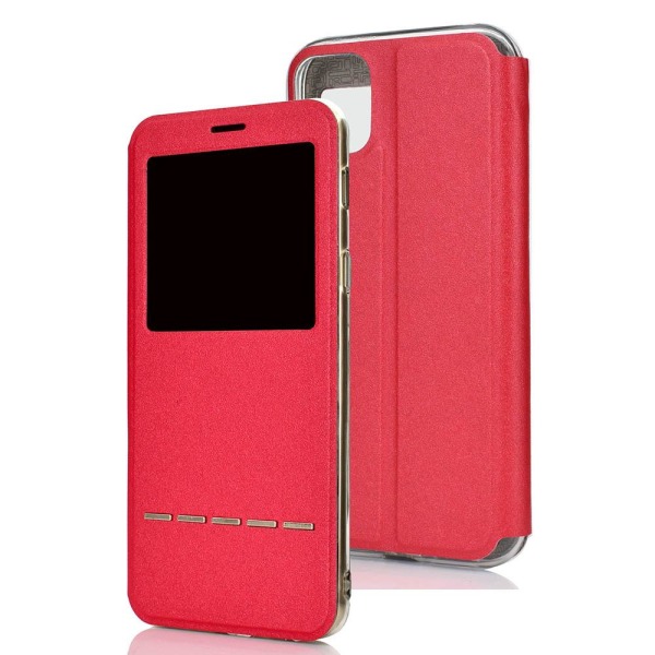 iPhone 12 Pro Max - Praktiskt Stilsäkert Leman Fodral Röd